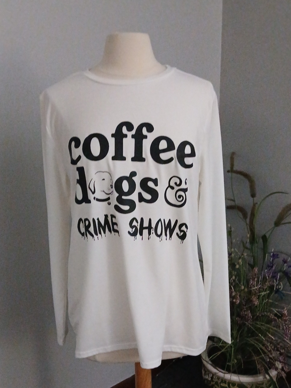 Nwot 'Coffee Dogs & Crime Shows' Graphic Sz Xl.